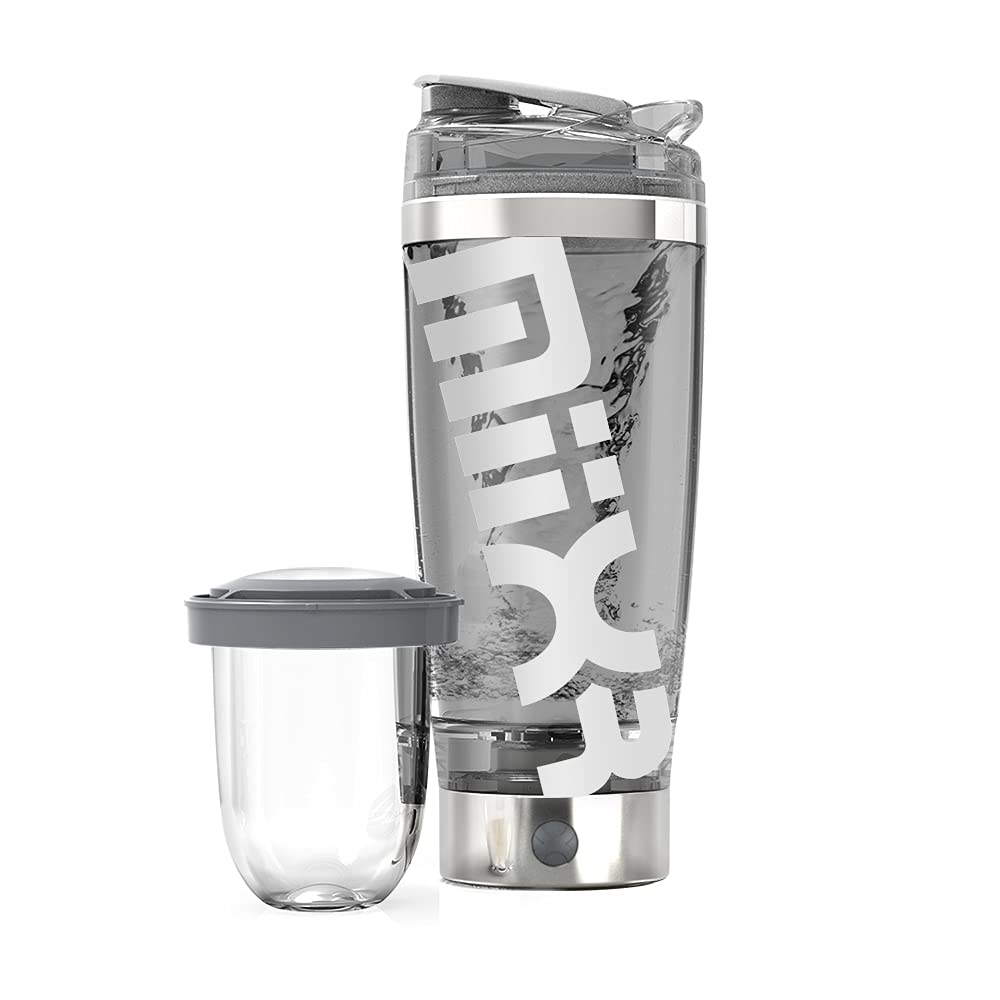 PROMiXX 600mL PRO MiiXR Rechargeable Shaker Bottle & Mixer Silver/Gr