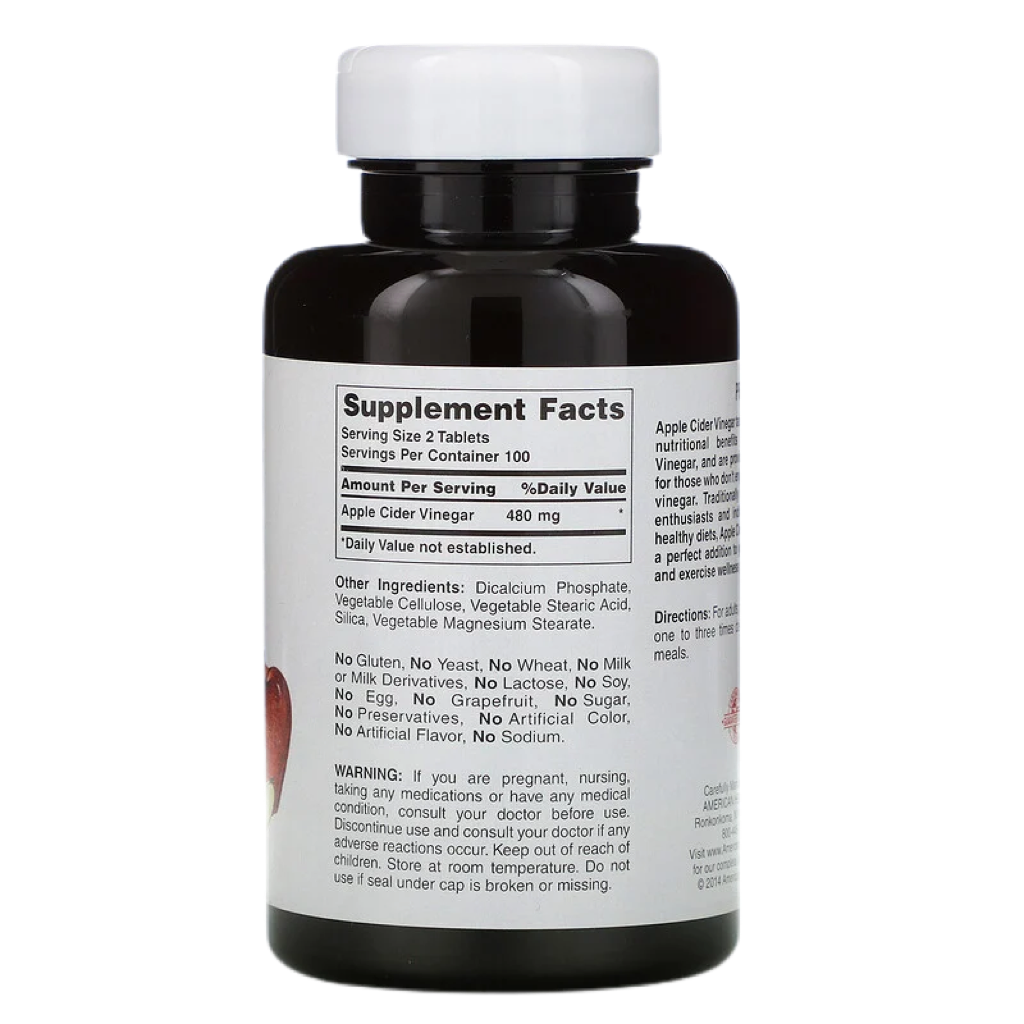 Apple Cider Vinegar Tablets FACTORY DIRECT NUTRITION