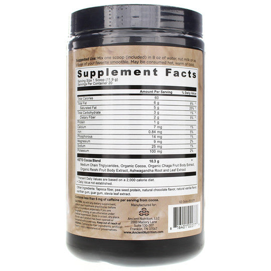 Keto Cocoa 238g FACTORY DIRECT NUTRITION