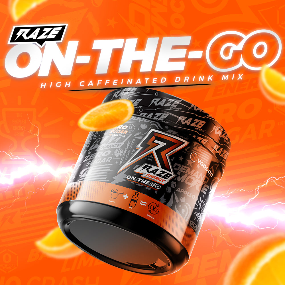 RAZE ENERGY ON-THE-GO  FACTORY DIRECT NUTRITION