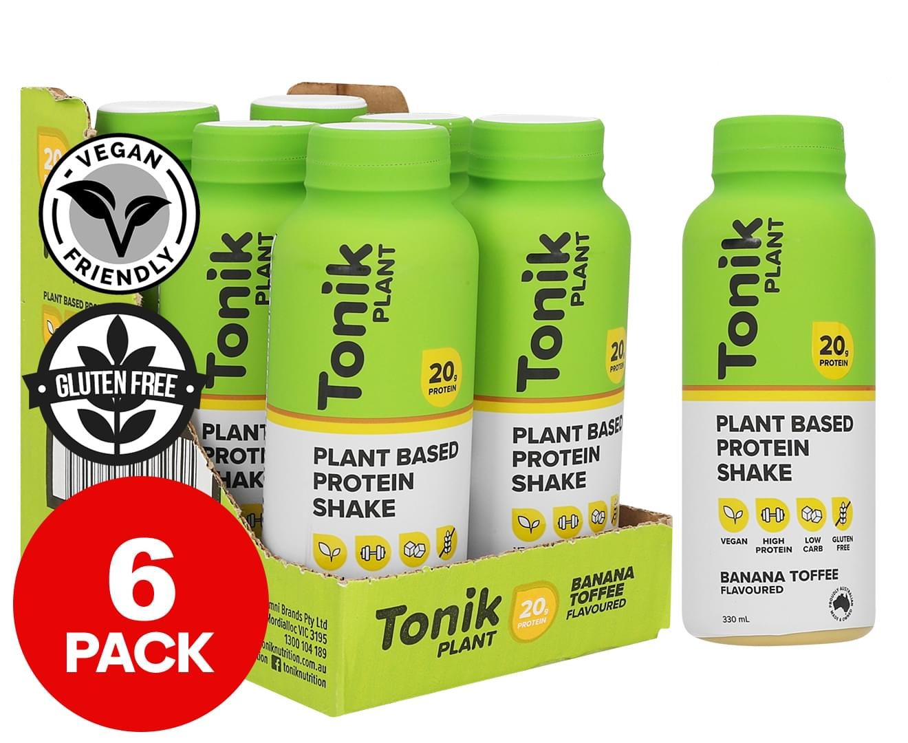 Tonik Plant Based RTD Premium Protein Shake Box 6x330mL – FACTORY ...